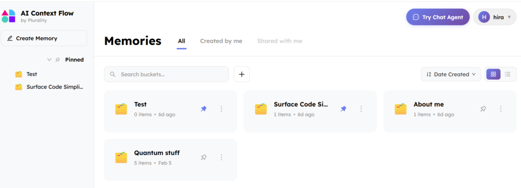 Memory curation in memory studio